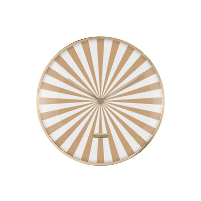 Afbeelding van Karlsson Wandklok Candy Swirl Dome Soft brown &amp; white Ø40cm