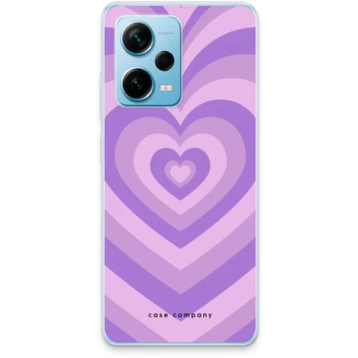 Afbeelding van Case Company® hoesje geschikt voor Xiaomi Redmi Note 12 Pro Plus Hart Paars Soft Cover Telefoonhoesje Bescherming aan alle Kanten en Schermrand