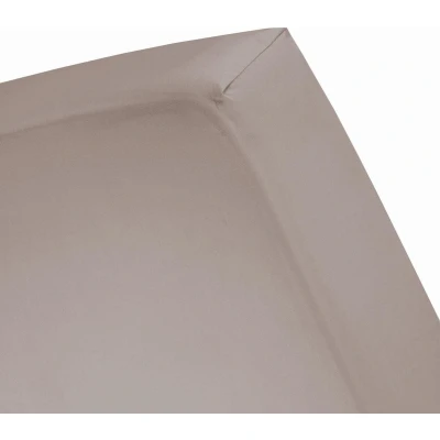 Afbeelding van hoeslaken Taupe 90x200/210 cm Katoen Cinderella