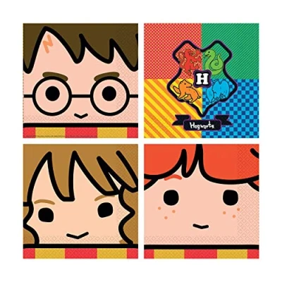 Afbeelding van Harry Potter cartoon servetten 33x33cm 16 stuks