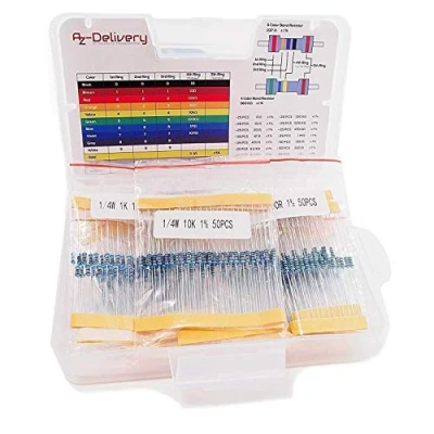 Afbeelding van AZDelivery Weerstandspakket 525 stuks 0 Ohm 1M compatibel met Arduino Inclusief E Book!