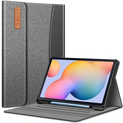 Afbeelding van Fintie Beschermhoes voor Samsung Galaxy Tab S6 Lite 10,4 inch 2024/2022/2020, tablet met meerdere hoeken, S penhouder en documentenvak, automatische slaap/wake functie,