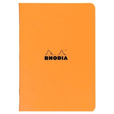 Afbeelding van RHODIA 119184C Piqué notitieboek, oranje, A5, 14,8 x 21 cm, kleine ruitjes, 96 pagina&#039;s, wit Clairefontaine papier, 80 g/m², omslag van zachte gecoate kaart, robuust en waterdicht, klassiek