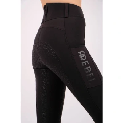Image de Montar Pantalon d&#039;Équitation Highwaist Thigh Pocket Full Grip Noir 30