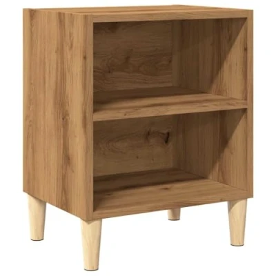 Image de vidaXL Table de chevet chêne artisanal 40x30x50 cm bois d&#039;ingénierie856418