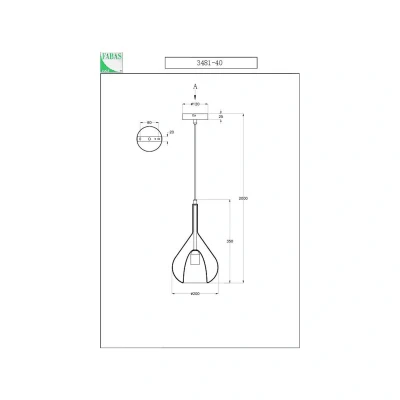 Afbeelding van Hanglamp paars, azuurblauw, 1 lamp, glas