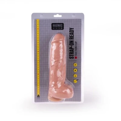 Afbeelding van Hung System Dildo Zac large blanke beige
