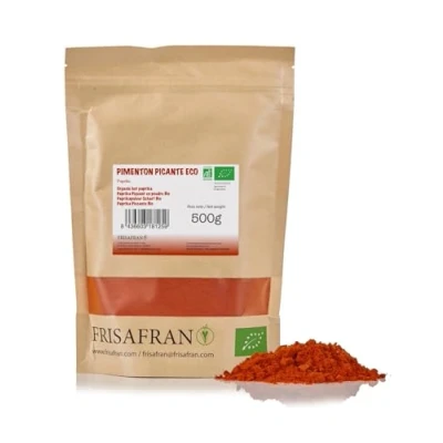 Image de FRISAFRAN paprika Piquant en Poudre Bio 500g Épice fort &amp; Moulu d&#039;Espagne chaud pas d&#039;additifs Récolté de manière durable naturel