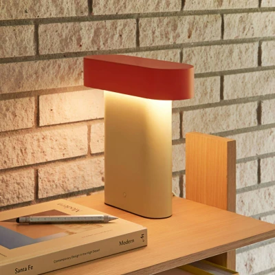 Afbeelding van Hübsch LED tafellamp Slank, lichtgroen/rood, ijzer, PC