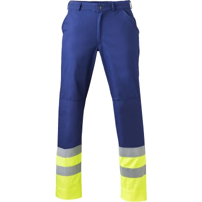 Afbeelding van HaVeP Werkbroek High Visibility 8397 Marine/Fluor geel Maat 52