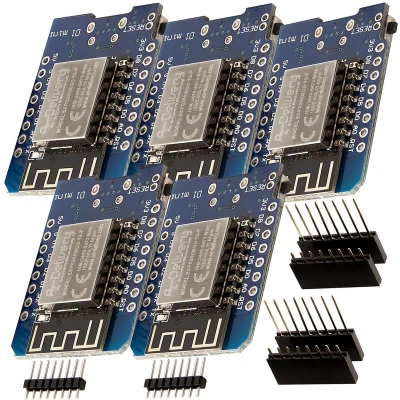 Afbeelding van AZDelivery 5 x D1 Mini NodeMcu met ESP8266 12F WLAN Module CH340G Lua compatibel Arduino Inclusief E Book!