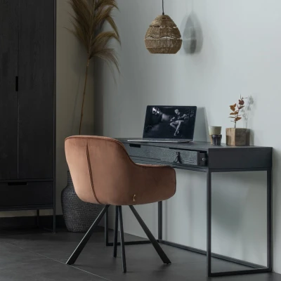 Afbeelding van Silas bureau essen blacknight 140x44 cm