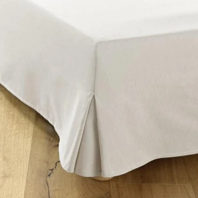 Afbeelding van Bedrok, matrasbodembeschermer, overtrek, hoes voor onderbed, matrasbodem Met 4 zijden, hoogte 38 cm Gemaakt in Europa 180 x 200 cm, beige