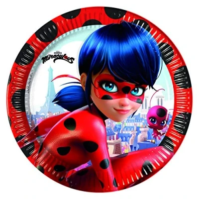 Afbeelding van Vegaoo 8 kartonnen Miraculous Ladybug borden