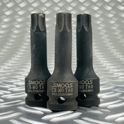 Afbeelding van Losse inwendige T60 torx krachtdop met 1/2 opname 3 stuks
