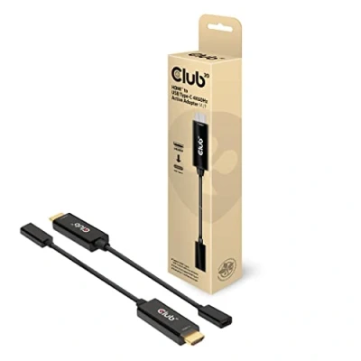 Image de Club 3D Câble adaptateur HDMI mâle pour 24 pin USB C femelle 22 cm actif support 4K60Hz