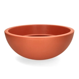 Afbeelding van Pro Garden Plantenpot/bloempot ronde schaal kunststof terracotta D40 x H16 cm Voor buiten