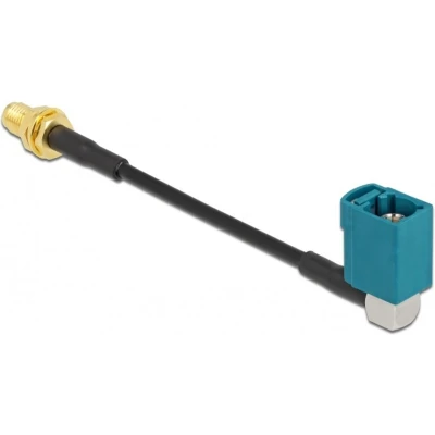 Afbeelding van Fakra Z (v) haaks SMA adapter kabel RG174 50 Ohm / zwart 0,10 meter
