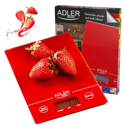 Afbeelding van Adler AD3138R Keukenweegschaal rood