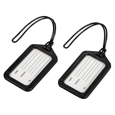 Image de hama Porte étiquette pour bagages, kit de 2, noir
