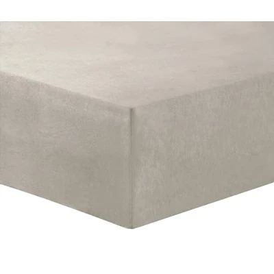 Afbeelding van Vision Hoeslaken Flanel Beige 90 x 200cm met ruime hoek van 30cm éénpersoonsmatras 100% katoen