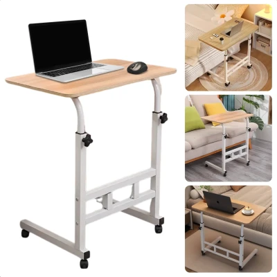 Afbeelding van Cheqo® Verrijdbare Laptoptafel Verrijdbaar Bureau Computertafel Laptop Standaard Verstelbare Bedtafel Banktafel Bijzettafel Tafel Praktich Inclusief EBOOK