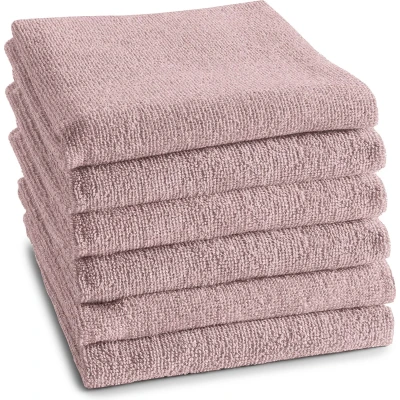 Afbeelding van DDDDD 6x Keukendoek Logo 50x55 cm Pastel Roze Set van 6 stuks
