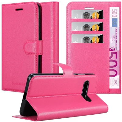 Afbeelding van Cadorabo Hoesje geschikt voor LG V60 ThinQ in KERSEN ROZE Beschermhoes met magnetische sluiting, standfunctie en kaartvakje Book Case Cover Etui