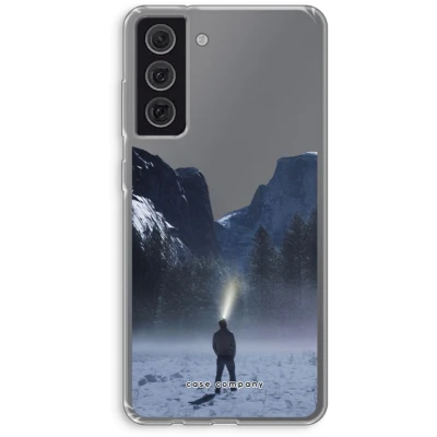 Afbeelding van hoesje geschikt voor Samsung Galaxy S21 FE Wanderlust Soft Cover Telefoonhoesje Bescherming aan alle Kanten en Schermrand