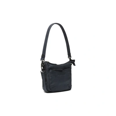 Afbeelding van The Chesterfield Brand Leren Schoudertas Navy Caroline