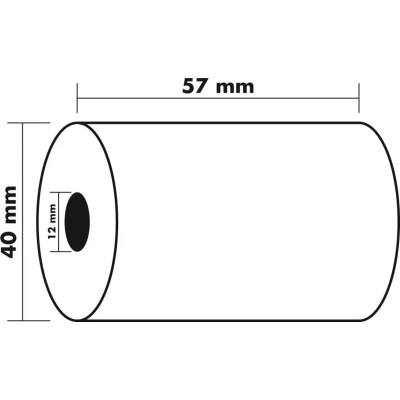 Afbeelding van Exacompta rolletjes bank en betaalkaartterminal 57x40x12x18, 1 thermische laag 55g zonder bpa rekenrol