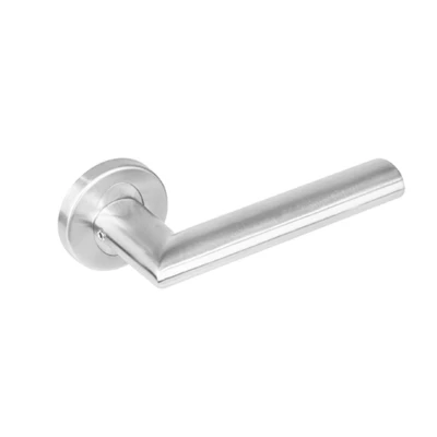 Afbeelding van Intersteel Deurklink RVS Girona op geveerde stalen rozet met nokken Ø53x8 mm