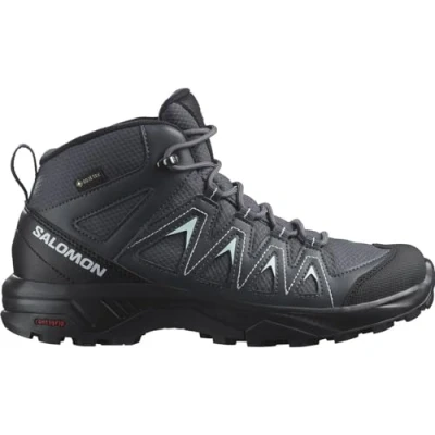 Afbeelding van Salomon X Braze MID GTX Outdoorschoenen, Dames, Maat: 39 1/3, Ebony/india ink/bleached aqua Textiel/ synthetisch