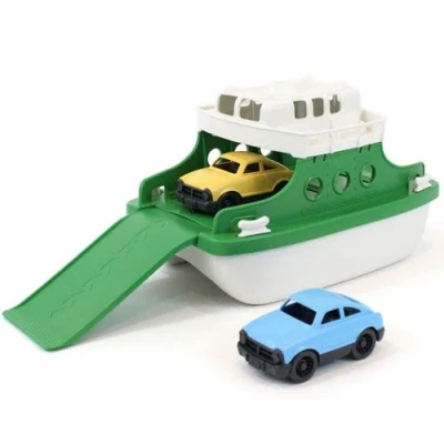 Afbeelding van Green toys veerboot met autootjes groen