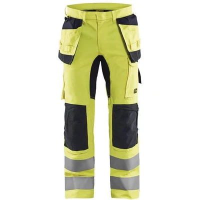 Image de Pantalon multinormes inhérent stretch jaune fluorescent/marine