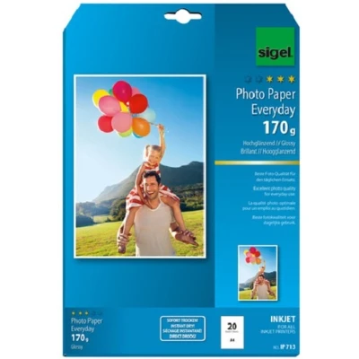 Afbeelding van inkjetfotopapier Everyday plus A4 wit 170gr 20 vel