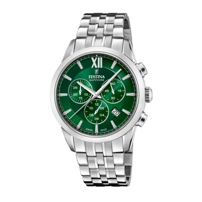 Afbeelding van Festina Swiss MADE Chronograaf, Heren, Maat: One Size, Green