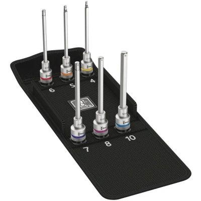 Afbeelding van Wera 8740 C HF 2 Zyklop 6 delige bitdoppenset vasthoudfunctie etui 1/2&quot;