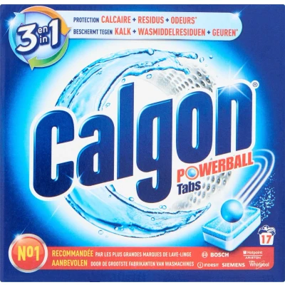 Afbeelding van Calgon Wasmachine 3 in 1 Ontkalkingstabletten 17 stuks