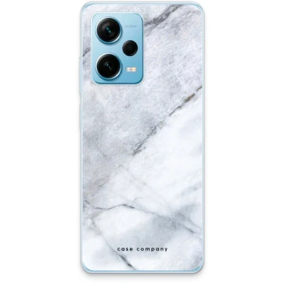 Afbeelding van Case Company® hoesje geschikt voor Xiaomi Redmi Note 12 Pro Plus Witte marmer Soft Cover Telefoonhoesje Bescherming aan alle Kanten en Schermrand