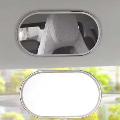 Afbeelding van Auto zonneschermspiegel, make up spiegel voor voertuig, zelfklevende upspiegel vrachtwagen, SUV (ovaal)