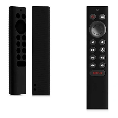 Afbeelding van kwmobile hoes geschikt voor Nvidia Shield TV pro/4K HDR Siliconen anti slip afstandsbediening in zwart