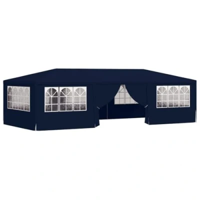 Afbeelding van vidaXL Partytent met zijwanden, 4 x 9 m, blauw 90 g/m²
