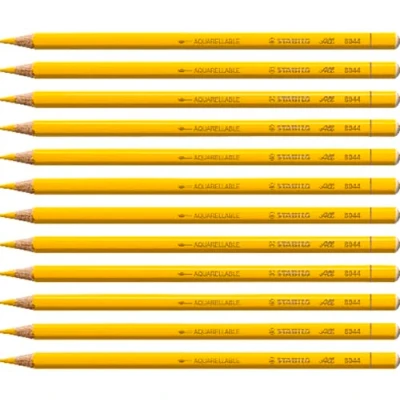 Image de STABILO crayon de couleur et graphite ALL, jaune, laqué en couleur, épaisseur la mine: 3,3 mm, longueur: 175 aquarellable, pour presque toutes les