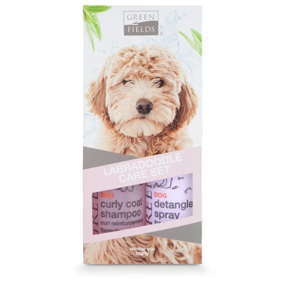 Afbeelding van Greenfields Labradoodle Care Set Hondenvachtverzorging 2 x 250 mm Roze