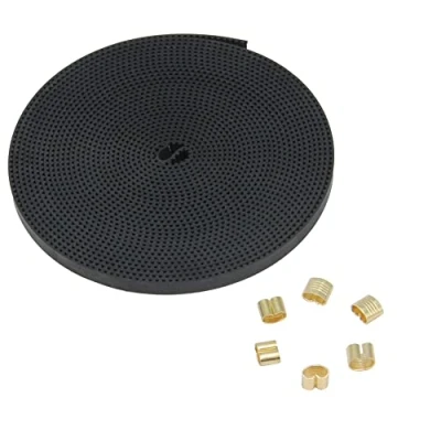 Afbeelding van Zeberoxyz GT2 3D printerriem, open rubberen distributieriem voor Ender 3 5 CR10, lengte m, breedte 6 mm, met koperen lussen, zwart