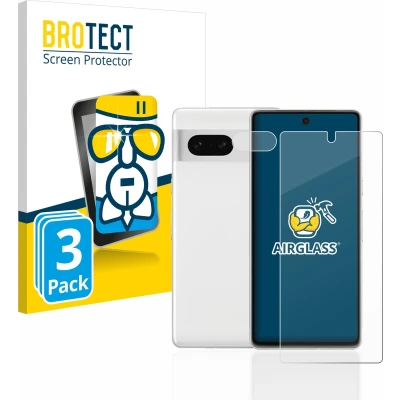 Afbeelding van BROTECT Screenprotector voor Google Pixel 7 (Voor+Camera) Folie Beschermfolie Beschermglas transparant (3 Stuks)