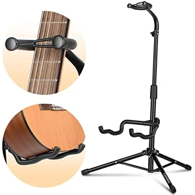 Image de CAHAYA support de guitare Trépied Réglable pliant portable avec cou pour basse classique électrique acoustique CY0253