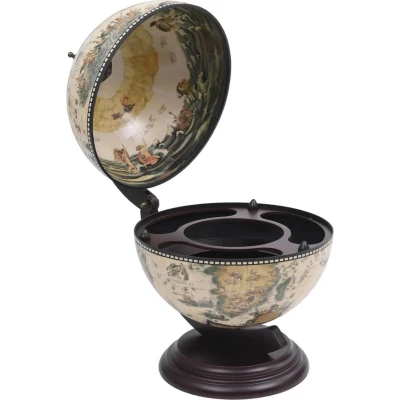 Afbeelding van Globebar tafelmodel eucalyptushout wit
