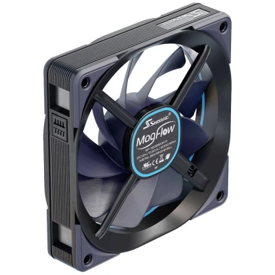 Afbeelding van Seasonic MagFlow 1 Fan Kit PC ventilator Zwart (b x h d) 124.2 120.4 26.6 mm